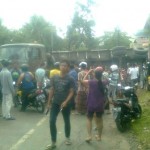 Kondisi Kontainer yang terguling di TKP