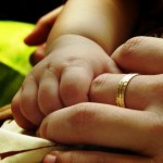 Ilustrasi ibu dan bayi